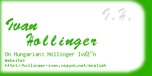ivan hollinger business card